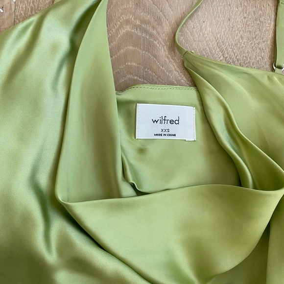 Aritzia Green Silk Slip Dress - Picture 4 of 5